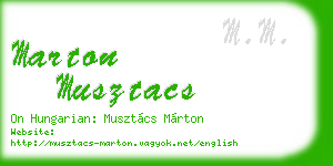 marton musztacs business card